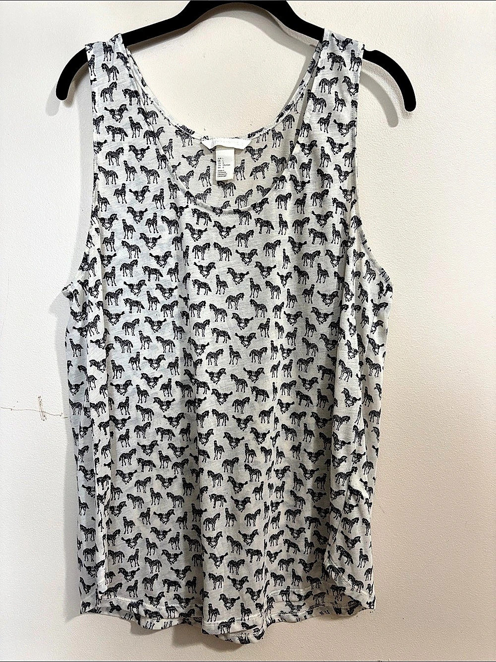 H&M Zebra Print Tank Top Size Large